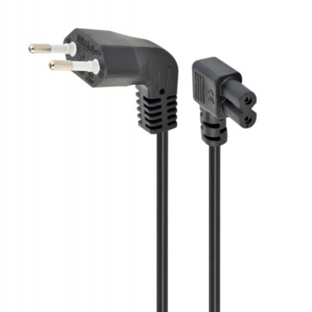 Кабель силовой CEE7/16-C7 (угловой) длина 1 м, 2*0.5 мм кв. Cablexpert, PC-184L - 1