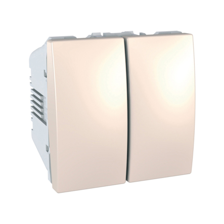 Вимикач двоклавішний, слонова кістка, Schneider Electric Uniсa, MGU3.211.25 - 1