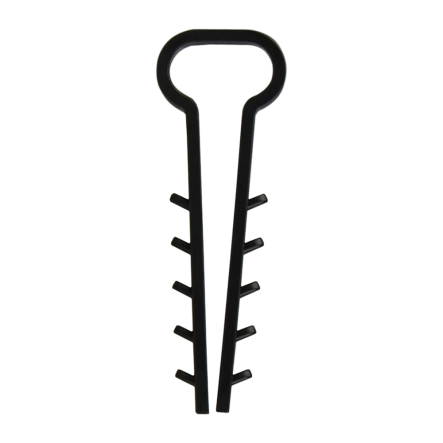 Дюбель-хомут АСКО-УКРЕМ под плоский кабель 12х6 мм, чёрный (уп.100шт)