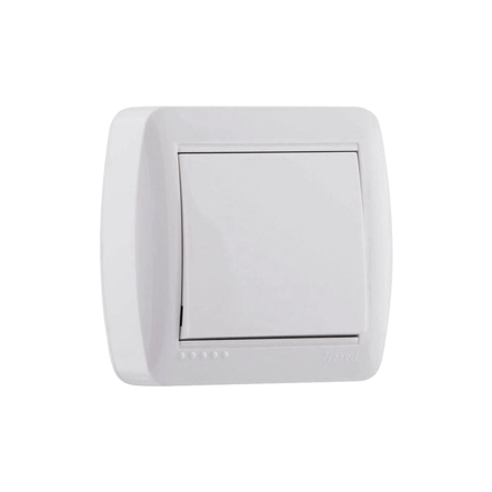 Выключатель Lezard DEMET одноклавишний, белый, 711-0200-100 - 1