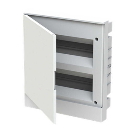 Щит розподільчий ABB BASIC E, 1SZR004002A1107, 24 модуля вбудований, IP40, с клемами, (білі дверцята) - 1