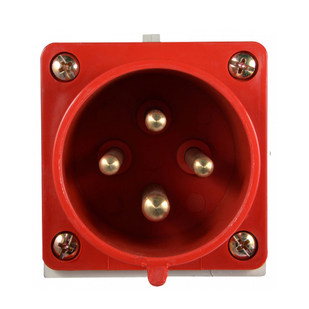 Вилка стационарная АСКО-УКРЕМ, A0080060005, ВС 32А/4 3Р+PE (524)