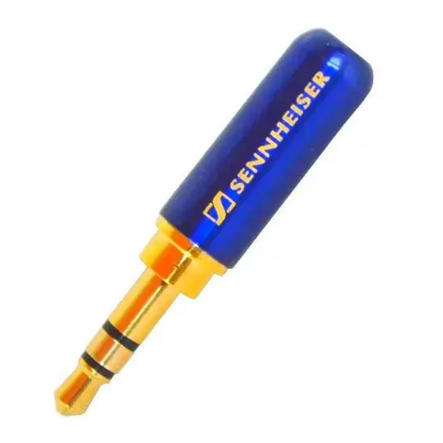 Штекер Sennheiser 1-0015BU. 3,5 мм, TRS, стерео, металевий корпус, синій - 1