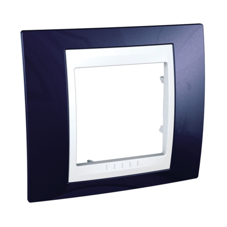 Рамка 1-местная индиго/белый Schneider Electric Uniсa PLUS, MGU6.002.842 - 1