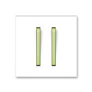 Клавиша двойная Neo белый/зеленый лед