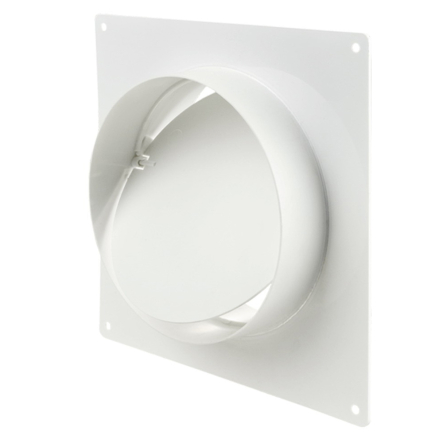 З'єднувач з настінною пластиною ВЕНТС 1511, з клапаном, д 100мм, Україна, 0000225472 - 1