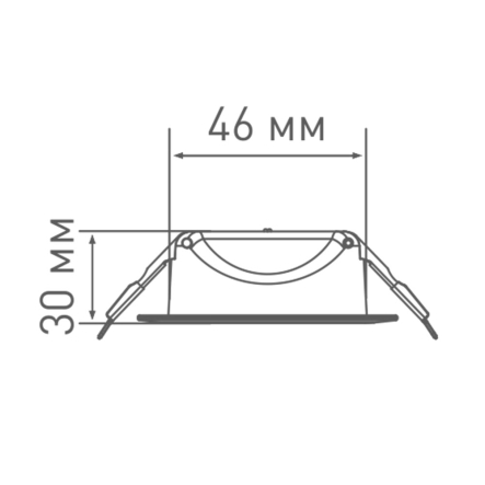 Светильник LED встраиваемый MAXUS SDL 3W, 4100K, 255Lm, IP44, круг, 60х44х30 см, 1-SDL-011-01
