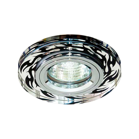 Светильник точечный Feron 8015-2, MR16, GU5.3, 50W, круг, серебро/черный хром - 1