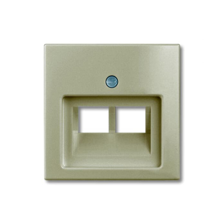 Центральная плата двойная телефон/компьютер наклон ABB Basic55, 1803-02-93-507, шампань - 1