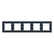 Рамка 5-постовая, горизантальная, Schneider Electric ASFORA, антрацит, EPH5800571