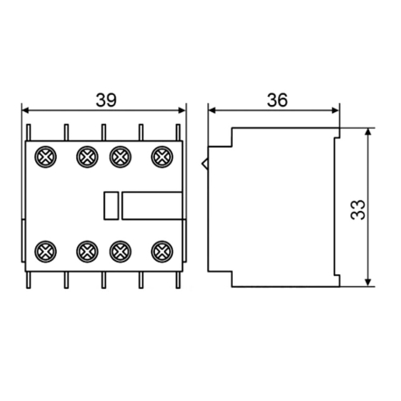 Контакт дополнительный АСКО-УКРЕМ для ПМ-0 ДК(ПМ0)-04 (LA1-KN04), A0040050058