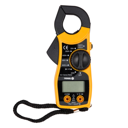 Мультиметр-клещи для измерения электрических параметров цифровые VOREL 81801, с LCD дисплеем - 1