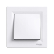Перемикач одноклавішний, самозатискний, Schneider Electric ASFORA, білий, ЕРН0400121