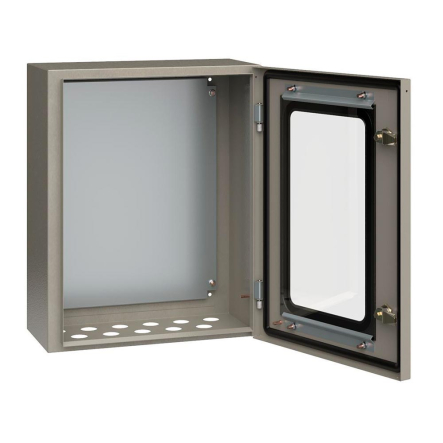 Корпус металлический IEK ЩМП-2-0 (500х400х220мм) У2, IP54, прозрачная дверь, YKM11-02-54-1 - 1