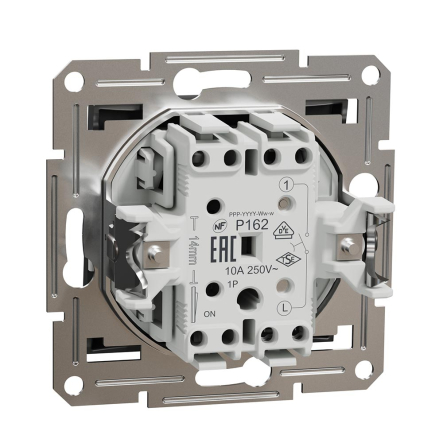 Кнопка самозажимная Schneider Electric ASFORA, антрацит, EPH0700171