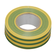 Ізоляційна стрічка 0,13х15 мм жовто-зелена 20 м, IЕК, UIZ-13-10-K52
