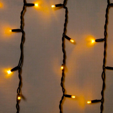 Гирлянда внешняя DELUX, ICICLE, 75LED, 2x0,7м, желтая/черная, IP44 - 1