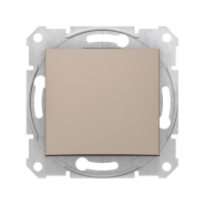 Выключатель одноклавишный, проходной, Schneider Electric Sedna, титан, SDN0400168