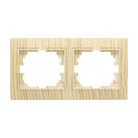 Рамка Lezard MIRA двомісна, горизонтальна, Дуб вибілений матовий, 701-5200-147 - 1