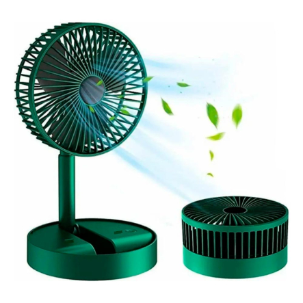 Вентилятор настольный аккумуляторный XL-908, 3 скорости, зелёный