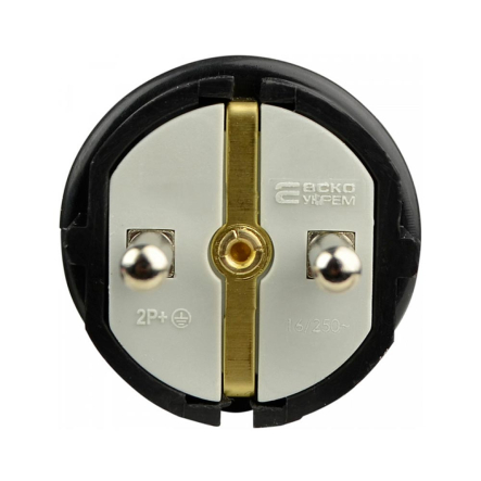 Вилка каучуковая удлиненная 2Р + PE 16А IP44