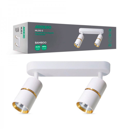 Світильник накладний поворотний ARDERO ML312-2, MR16, GU10, білий - 1