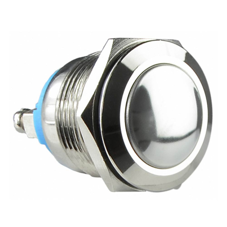 TY 19-231A Scr Кнопка металлическая, АСКО-УКРЕМ, A0140010105, выпуклая, 19мм 1NO, винтовое соединение