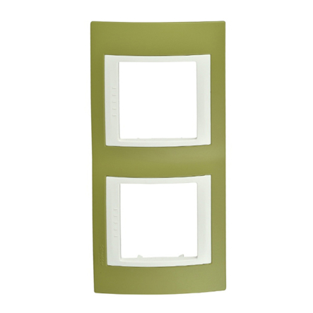 Рамка 2-местная фисташковый/бежевый Schneider Electric Uniсa PLUS, MGU6.004V.566 - 1