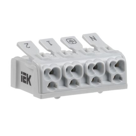 Клемма пружинная соединительная КСПн4-2L+N+PE IEK - 1