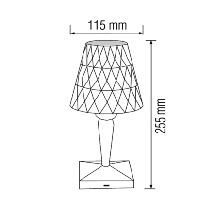 Настольная лампа аккумуляторная Horoz Electric INTER ЗССТ 1W, 30Lm, 3000-4500-6000K, 3,7V/500mAh, 255мм, 050-004-0001-010