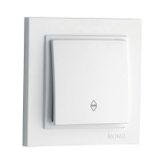 Вимикач 1кл. прохідний Mono Electric, DESPINA, білий, 102-190025-109