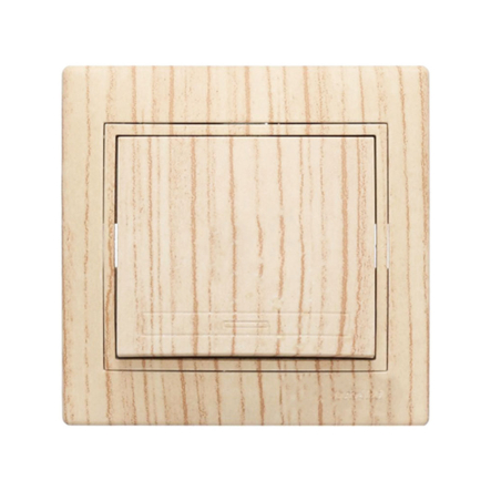 Вимикач Lezard MIRA одноклавішний, Дуб вибілений матовий, 701-5252-100 - 1