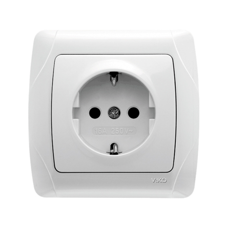 Розетка із заземленням VIKO CARMEN, 90561008, біла - 1