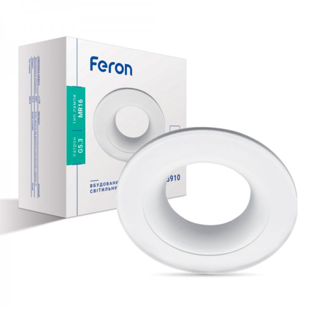 Светильник точечный Feron DL8910, MR16/G5.3, IP44, круг, белый - 1