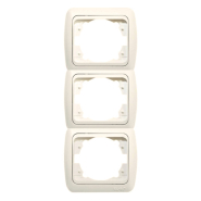 Рамка TUNA EL-BI тройная вертикальная, крем (без вставки), 502-000300-239