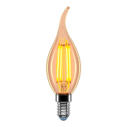 Лампа LED Filament VELMAX Amber C37t 4 Вт, 2200K, E14, 220 В