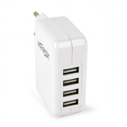 Зарядное устройство Energenie EG-U4AC-02, 4 USB, 3.1 A