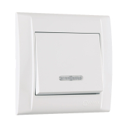 Выключатель одноклавишный c подсветкой Makel Defne, белый, 42001021