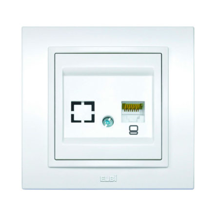 Розетка компьютерная EL-BI Zena САТ 6, белая, 500-010200-247 - 1