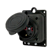 Колодка каучукова HOROZ Electric 16A 250V, 1 гніздо, із заземленням, 112-006-0001