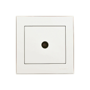 Розетка Lezard RAIN ТВ кінцева, жемчужно-білий перламутр, 703-3088-130