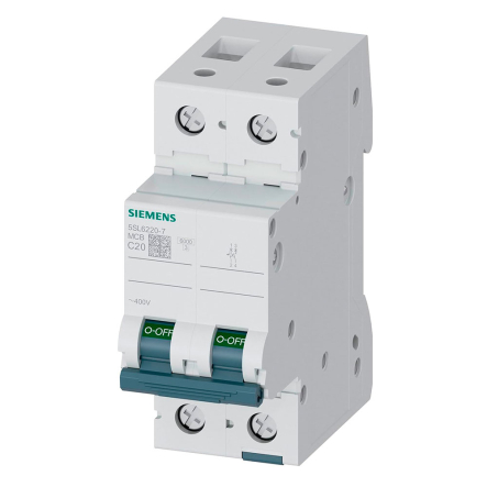 Модульный автоматический выключатель Siemens 5SL6220-7, 2P, C, 20A - 1