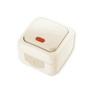 Вимикач VI-KO Palmiye 1-кл, з підсвічуванням, крем, 90555619