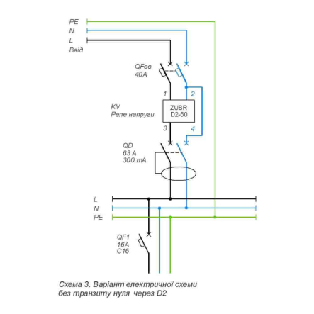 Реле напряжения ZUBR D2-50, 50A, компактное, однофазное - купить тут | ☎ (050) 456-56-13