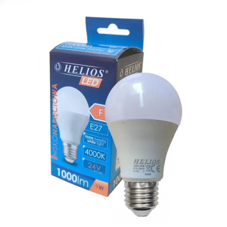Лампа LED Helios, 9 Вт, 4000K, E27, А60 24V - 1