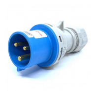 Вилка силова SEZ IVN 3232, 230 В, 32 А, 2P+PE, IP 54, кабельна, переносна