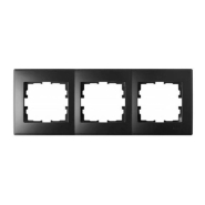 Рамка Lezard LESYA трехместная, горизонтальная, антрацит,705-4200-148