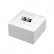 Розетка на 2 порта с экраном Cablexpert MWS-2S6-01, RJ45, 6 cat