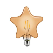 Лампа светодиодная Horoz Electric Filament RUSTIC STAR-6, 6 Вт, 2200K, E27, 220 В, 001-031-0006-010