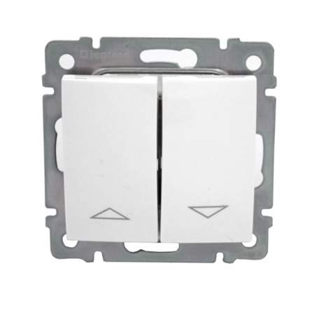 Выключатель управления жалюзи 2-кл. с механизмом блокировки LEGRAND Valena, 774404, белый - 1
